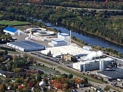 A rendering of what a proposed biomass power plant near the Domtar paper mill in Rothschild will look like  (Photo courtesy We Energies)