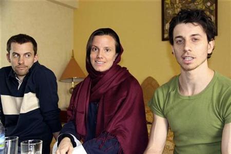EDITORS' NOTE: Reuters and other foreign media are subject to Iranian restrictions on their ability to film or take pictures in Tehran. Shane Bauer, Sarah Shourd and Josh Fattal wait before meeting their mothers in Tehran May 20, 2010. Shourd, held with Bauer and Fattal in Iran for more than a year on suspicion of spying, left the country on September 14th after she was released on bail. The three were detained near the Islamic Republic's border
EDITORS' NOTE: Reuters and other foreign media are subject to Iranian restrictions on their ability to film or take pictures in Tehran. Shane Bauer, Sarah Shourd and Josh Fattal wait before meeting their mothers in Tehran May 20, 2010. Shourd, held with Bauer and Fattal in Iran for more than a year on suspicion of spying, left the country on September 14th after she was released on bail. The three were detained near the Islamic Republic's border