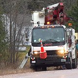 Wisconsin Public Service crews work to repair downed power lines, Oct. 27, 2010. (courtesy of FOX 11). Wisconsin Public Service crews work to repair downed power lines, Oct. 27, 2010. (courtesy of FOX 11).