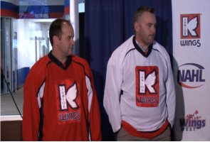 Stadium Management Group in Kalamazoo unveiled the new Kalamazoo Jr Wings jerseys as they announced the formation of the team at Wings West Thursday November 4th, 2010. Stadium Management Group in Kalamazoo unveiled the new Kalamazoo Jr Wings jerseys as they announced the formation of the team at Wings West Thursday November 4th, 2010.