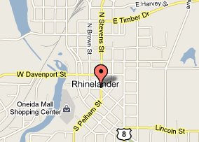 Location of the Federal Building in Rhinelander, WI
