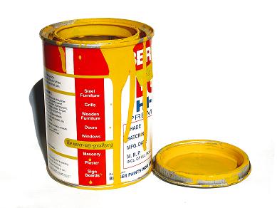 A paint can. A paint can.