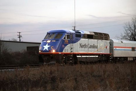 A passenger train in North Carolina.