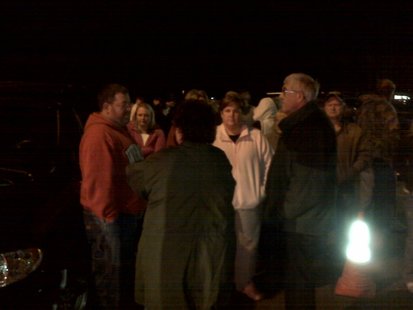 People waiting for word as a hostage situation continues at Marinette High School, November 29, 2010. (courtesy of FOX 11). People waiting for word as a hostage situation continues at Marinette High School, November 29, 2010. (courtesy of FOX 11).