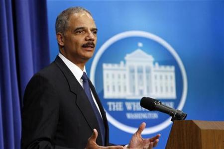 U.S. Attorney General Eric Holder in Washington, December 14, 2010. REUTERS/Hyungwon Kang
U.S. Attorney General Eric Holder in Washington, December 14, 2010. REUTERS/Hyungwon Kang