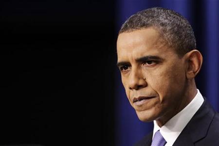 President Barack Obama listens to a question during his news conference in the Eisenhower Executive Office Building at the White House in Washington December 22, 2010. REUTERS/Yuri Gripas
President Barack Obama listens to a question during his news conference in the Eisenhower Executive Office Building at the White House in Washington December 22, 2010. REUTERS/Yuri Gripas