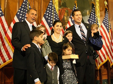 Representative Sean Duffy (R-Ashland) after taking the oath of office from House Speaker John Boehner Representative Sean Duffy (R-Ashland) after taking the oath of office from House Speaker John Boehner