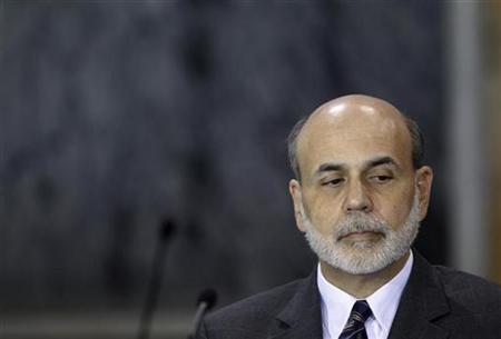 Federal Reserve Chairman Ben Bernanke is pictured at the financial stability oversight council (FSOC) meeting at the Treasury Department in Washington, November 23, 2010. REUTERS/Jason Reed
Federal Reserve Chairman Ben Bernanke is pictured at the financial stability oversight council (FSOC) meeting at the Treasury Department in Washington, November 23, 2010. REUTERS/Jason Reed