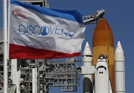 
The Space Shuttle Discovery is shown on launch pad 39A at the Kennedy Space Center in Cape Canaveral, Florida, November 5, 2010. REUTERS/Scott Audette
