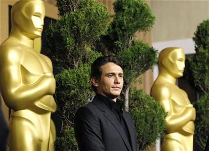 James Franco, best actor nominee for his role in "127 Hours", attends the nominees luncheon for the 83rd annual Academy Awards in Beverly Hills, California February 7, 2011. REUTERS/Mario Anzuoni
James Franco, best actor nominee for his role in "127 Hours", attends the nominees luncheon for the 83rd annual Academy Awards in Beverly Hills, California February 7, 2011. REUTERS/Mario Anzuoni