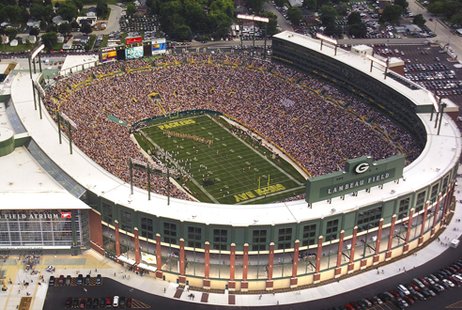 The stadium bowl at Lambeau Field. The stadium bowl at Lambeau Field.