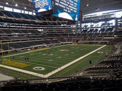 The inside of Dallas Cowboys Stadium in Arlington, Texas for Super Bowl XLV. (photo submitted by Andy Quintana). The inside of Dallas Cowboys Stadium in Arlington, Texas for Super Bowl XLV. (photo submitted by Andy Quintana).