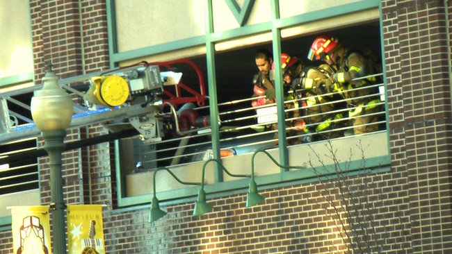 Arcadia Ramp Car Fire in Downtown Kalamazoo