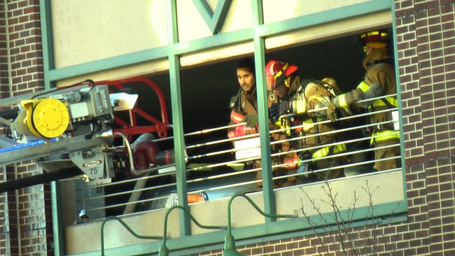 Arcadia Ramp Car Fire in Downtown Kalamazoo