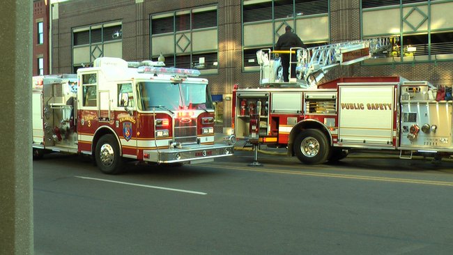 Arcadia Ramp Car Fire in Downtown Kalamazoo