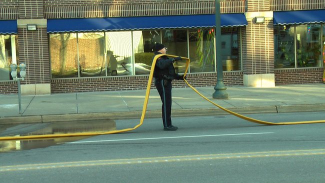 Arcadia Ramp Car Fire in Downtown Kalamazoo