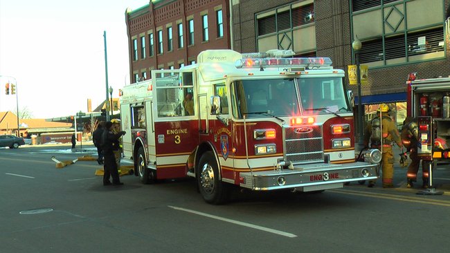 Arcadia Ramp Car Fire in Downtown Kalamazoo