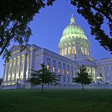 The Wisconsin State Capital building in Madison, WI