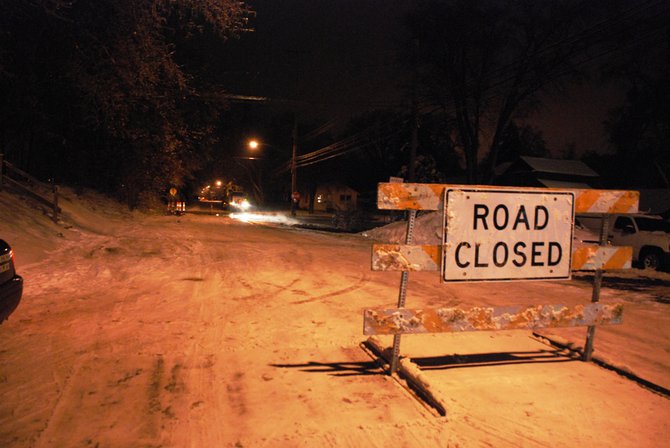 A water main break off West Main near Berkley in Kalamazoo closes several blocks and interrupts water service. Photos by Sean Patrick Duross.