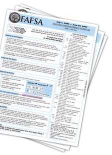 The Free Application for Federal Student Aid form. The Free Application for Federal Student Aid form.