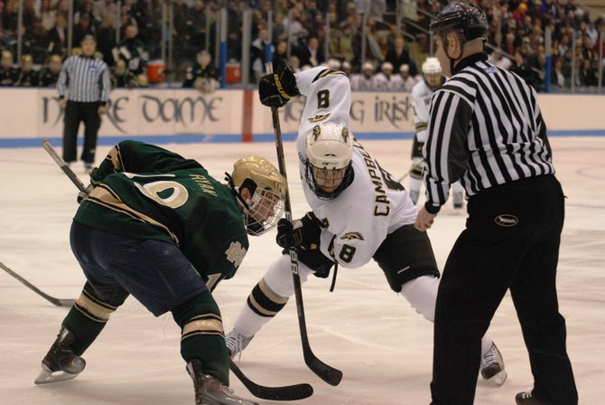 Western Michigan hockey closes out the regular season with a 2-0 win at Notre Dame - 02/26/11. Photos by Sean Patrick Duross