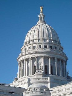 The rotunda of the Wisconsin State Capitol in Madison, WI The rotunda of the Wisconsin State Capitol in Madison, WI