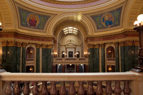 The interior of the Wisconsin State Senate. The interior of the Wisconsin State Senate.