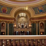 The interior of the Wisconsin State Senate.