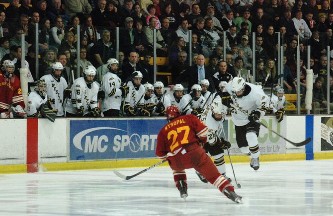 Western Michigan hockey wins a do-or-die CCHA playoff game with Ferris State at Lawson Arena to force a decisive Game 3 at Lawson Arena - 03/12/11. Photos by Sean Patrick Duross.