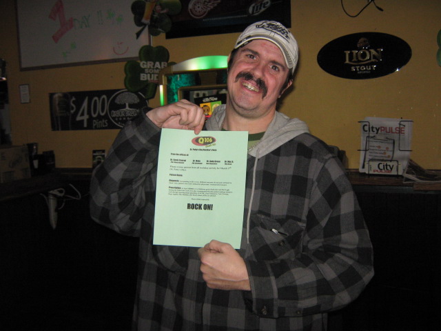 We teamed up with Bud Light for the 2011 Q106 St. Patty's Day Pub Crawl. It was a blast, Rock On!