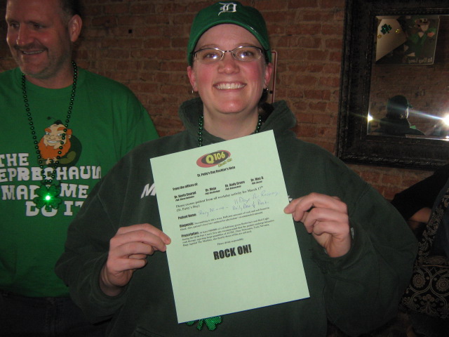 We teamed up with Bud Light for the 2011 Q106 St. Patty's Day Pub Crawl. It was a blast, Rock On!