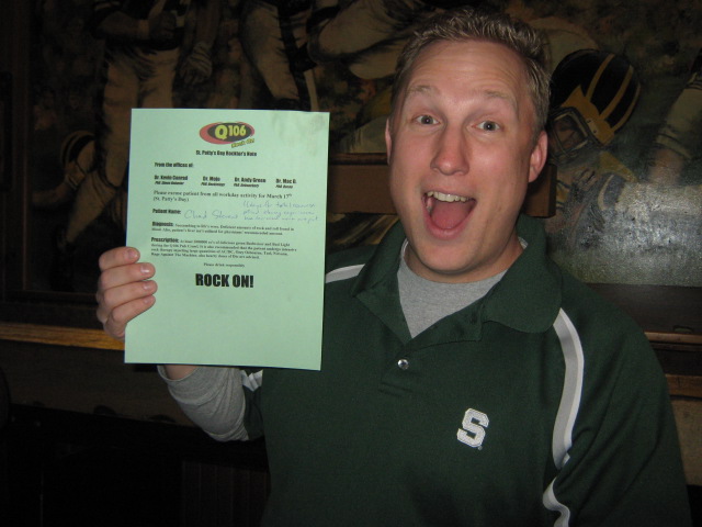 We teamed up with Bud Light for the 2011 Q106 St. Patty's Day Pub Crawl. It was a blast, Rock On!
