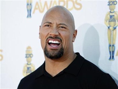 
Actor Dwayne Johnson arrives at the 2010 MTV Movie Awards in Los Angeles, June 6, 2010. REUTERS/Danny Moloshok
