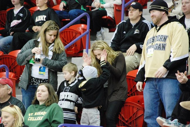 Western Michigan hockey falls to Denver 3-2 in a double-overtime first round NCAA Tournament game in Green Bay, WI - 03/26/11.  Photos by Sean Patrick Duross