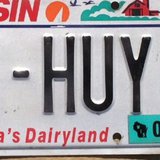 A registration sticker on a Wisconsin license plate. A registration sticker on a Wisconsin license plate.