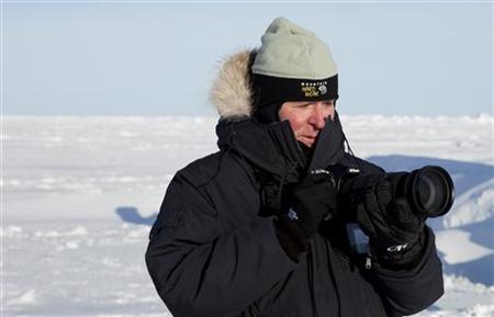 Secretary of the Navy, Ray Mabus, photographs ice structures in the Arctic near the 2011 Applied Physics Laboratory Ice Station north of Prudhoe Bay, Alaska March 18, 2011. REUTERS/Lucas Jackson
Secretary of the Navy, Ray Mabus, photographs ice structures in the Arctic near the 2011 Applied Physics Laboratory Ice Station north of Prudhoe Bay, Alaska March 18, 2011. REUTERS/Lucas Jackson
