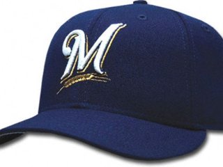Milwaukee Brewers baseball cap.