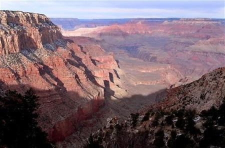 South Rim from the Bright Angel trail in the Grand Canyon in this photo taken January 3, 2008. REUTERS/Rickey Rogers/Files
South Rim from the Bright Angel trail in the Grand Canyon in this photo taken January 3, 2008. REUTERS/Rickey Rogers/Files