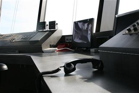 
An unused air traffic controller's phone sits on counter in University Park Airport's empty control tower, unstaffed due to the U.S. Federal budget standoff, in State College, Pennsylvania, March 15, 2011. REUTERS/Andy Sullivan
