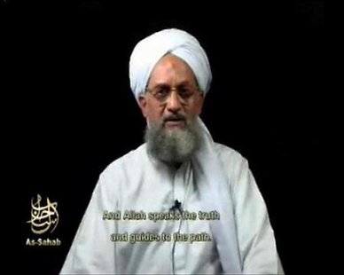 A frame grab of a video released on September 2, 2006 shows Al Qaeda's second-in-command Ayman al-Zawahri speaking. REUTERS/Reuters TV
A frame grab of a video released on September 2, 2006 shows Al Qaeda's second-in-command Ayman al-Zawahri speaking. REUTERS/Reuters TV