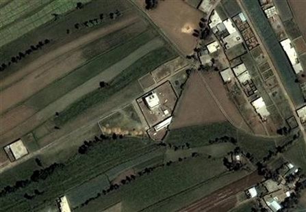 This DigitalGlobe satellite image, taken June 15, 2005 and obtained on May 3, 2011, shows the compound (C) that Osama bin Laden was killed in on Monday in Abbottabad, Pakistan. Bin Laden was killed during a U.S. assault on his Pakistani compound on Monday, then quickly buried at sea, in a dramatic end to the long manhunt for the al Qaeda leader who had become the most powerful symbol of global terrorism. Mandatory Credit REUTERS/DigitalGlobe/Han
This DigitalGlobe satellite image, taken June 15, 2005 and obtained on May 3, 2011, shows the compound (C) that Osama bin Laden was killed in on Monday in Abbottabad, Pakistan. Bin Laden was killed during a U.S. assault on his Pakistani compound on Monday, then quickly buried at sea, in a dramatic end to the long manhunt for the al Qaeda leader who had become the most powerful symbol of global terrorism. Mandatory Credit REUTERS/DigitalGlobe/Han
