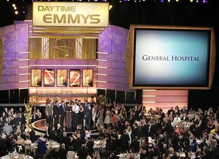 The cast of "General Hospital" take the stage after winning "Outstanding Drama Series" at the 35th Annual Daytime Emmy Awards at the Kodak theatre in Hollywood, California June 20, 2008.
The cast of "General Hospital" take the stage after winning "Outstanding Drama Series" at the 35th Annual Daytime Emmy Awards at the Kodak theatre in Hollywood, California June 20, 2008.