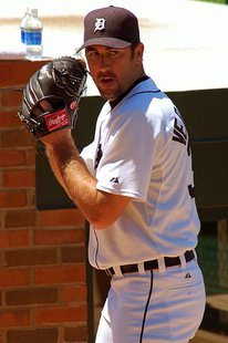 Tigers ace Justin Verlander gets warmed up for game against Kansas City Royals. Tigers ace Justin Verlander gets warmed up for game against Kansas City Royals.