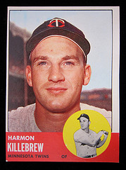 1963 Harmon Killebrew Baseball Card 1963 Harmon Killebrew Baseball Card