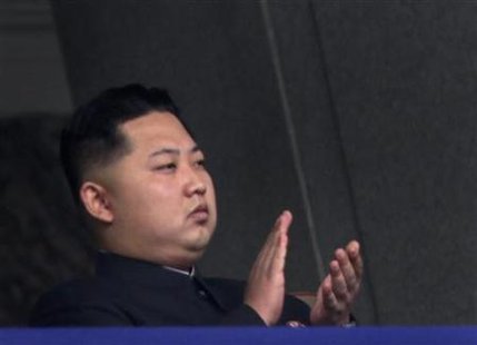 Kim Jong-un, the youngest son of North Korean leader Kim Jong-il, applauds during a military parade to commemorate the 65th anniversary of the founding of the Workers' Party of Korea in Pyongyang October 10, 2010. REUTERS/Petar Kujundzic
Kim Jong-un, the youngest son of North Korean leader Kim Jong-il, applauds during a military parade to commemorate the 65th anniversary of the founding of the Workers' Party of Korea in Pyongyang October 10, 2010. REUTERS/Petar Kujundzic
