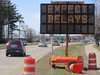 Road work sign