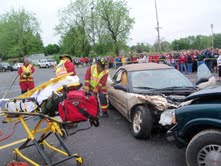 Mock Accident Drill At Coldwater High School