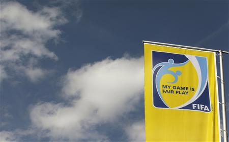 The slogan 'My game is fair play - FIFA' is printed on a flag waving in front of the FIFA headquarters in Zurich The slogan 'My game is fair play - FIFA' is printed on a flag waving in front of the FIFA headquarters in Zurich