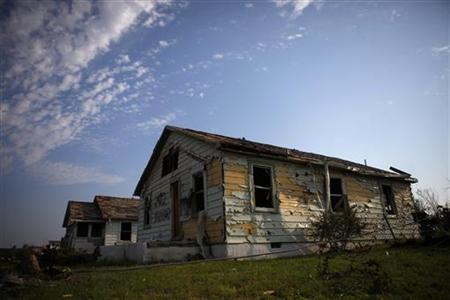 A damaged home is seen in Joplin, Missouri A damaged home is seen in Joplin, Missouri