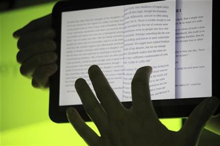 The Google Books app is shown on Google's Android operating system, Honeycomb, on a Motorola Xoom tablet device following a news conference The Google Books app is shown on Google's Android operating system, Honeycomb, on a Motorola Xoom tablet device following a news conference